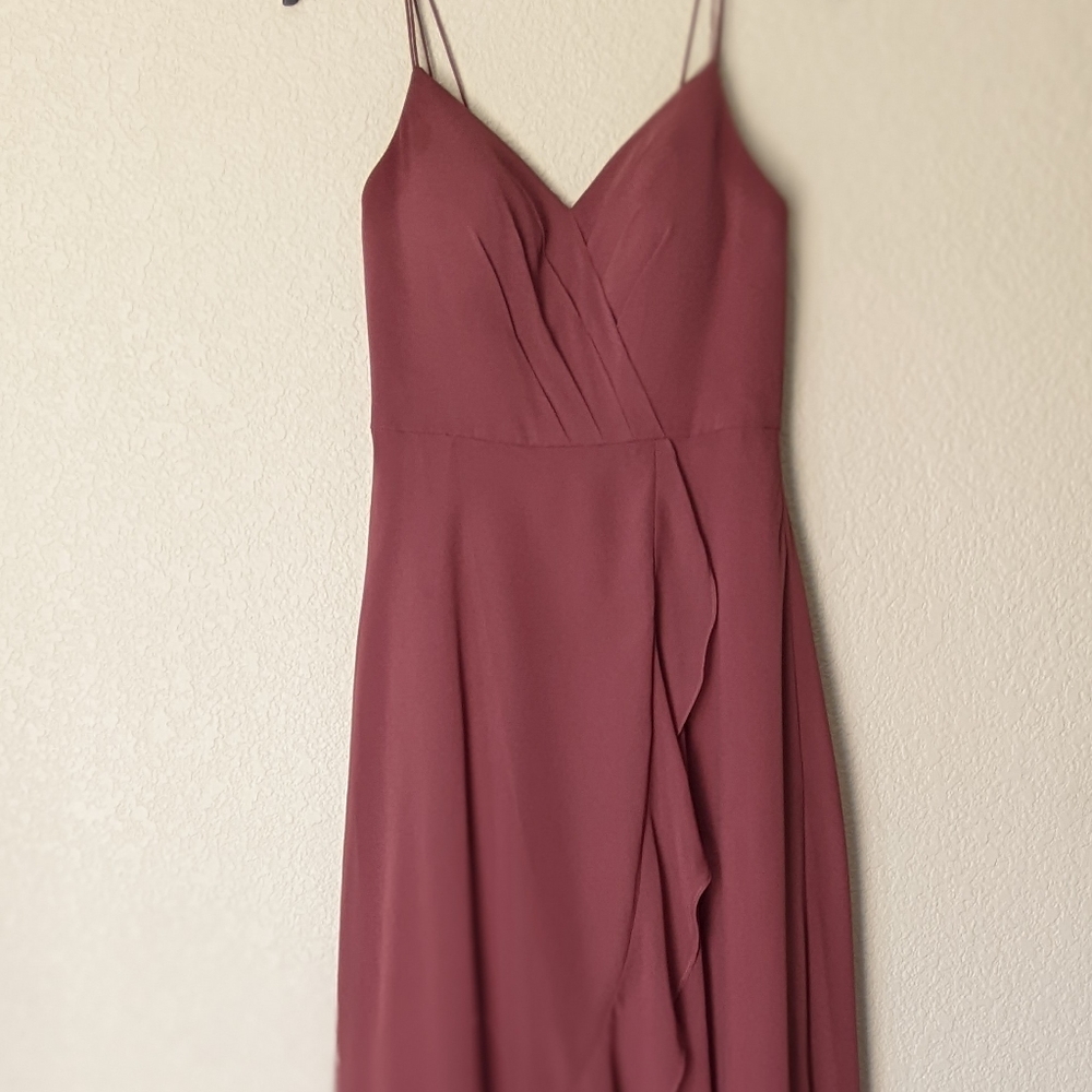 🔥SALE🔥 Sorella Vita Dusty Mauve Prom Dress Maxi Hi Low Evening Long Gown sz.8 - Picture 9 of 16